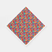 Kleurrijke Glazen in lood Patroon achtergrond Servet (Hoek)