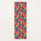 Kleurrijke Glazen in lood Patroon achtergrond Yogamat (Voorkant)