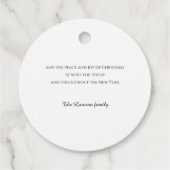 Kleurrijke Glazen in lood stijl Poinsettias & Holl Bedankjes Labels (Achterkant)