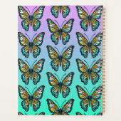 Kleurrijke Glazen in lood vlinder gepersonaliseerd Planner (Achterkant)