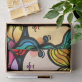 Kleurrijke Glazen in lood zeemeerminnen Tissuepapier (Geschenk)