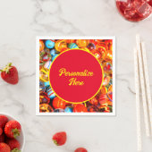 Kleurrijke glazen knikkers servet (Insitu)