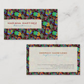 Kleurrijke glazen kralen Bekijk de kleur van het F Visitekaartje (Voorkant / Achterkant)