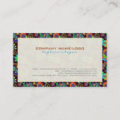 Kleurrijke glazen kralen Bekijk de kleur van het F Visitekaartje (Achterkant)