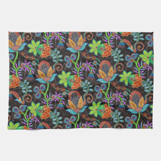 Kleurrijke glazen kralen Bekijk het uiteindelijke  Theedoek (Horizontaal)