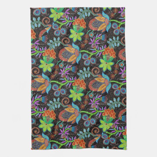 Kleurrijke glazen kralen Bekijk het uiteindelijke  Theedoek (Verticaal)