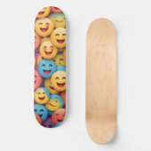 Kleurrijke glimlach Emoji Persoonlijk Skateboard (Voorkant)