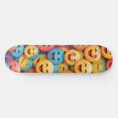 Kleurrijke glimlach Emoji Persoonlijk Skateboard (Horizontaal)