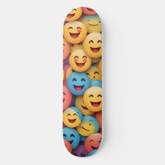 Kleurrijke glimlach Emoji Persoonlijk Skateboard (Voorkant)