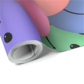 Kleurrijke glimlach emoticon gezichten Afstuderen Cadeaupapier (Rol Hoek)