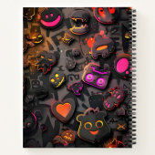 Kleurrijke glimlach en blije gezichten notitieboek (Achterkant)