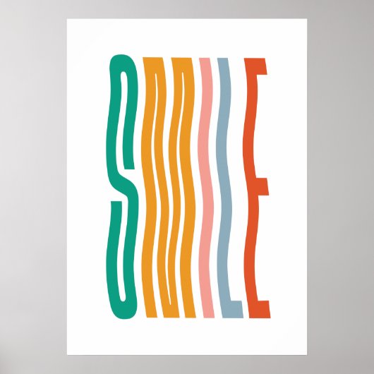 Kleurrijke glimlach: kinder kamer poster (Voorkant)