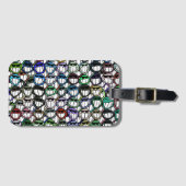 Kleurrijke glimlachen bagagelabel (Voorkant (horizontaal))