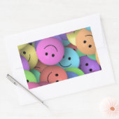 Kleurrijke glimlachen rechthoekige sticker (Envelop)