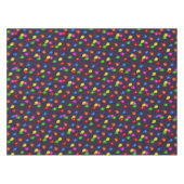 Kleurrijke glimlachende ballonnen zwart tafelkleed (Voorkant (Horizontaal))