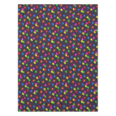 Kleurrijke glimlachende ballonnen zwart tafelkleed (Voorkant)