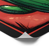 Kleurrijke glimlachende cactus-rasterkunst voor ki poster (Hoek)