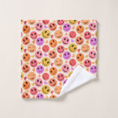 Kleurrijke glimlachende gelukkige gezichten met ha bad handdoek (Wasdoekje)