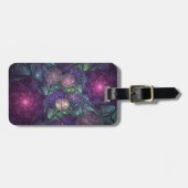 Kleurrijke glinsterende moderne Abstracte fractal  Bagagelabel (Voorkant horizontaal)