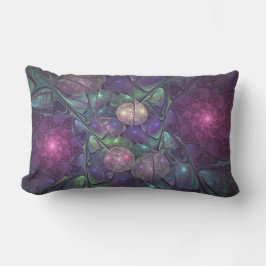 Kleurrijke glinsterende moderne Abstracte fractal  Buitenkussen