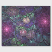 Kleurrijke glinsterende moderne Abstracte fractal Cadeaupapier (Vlak)