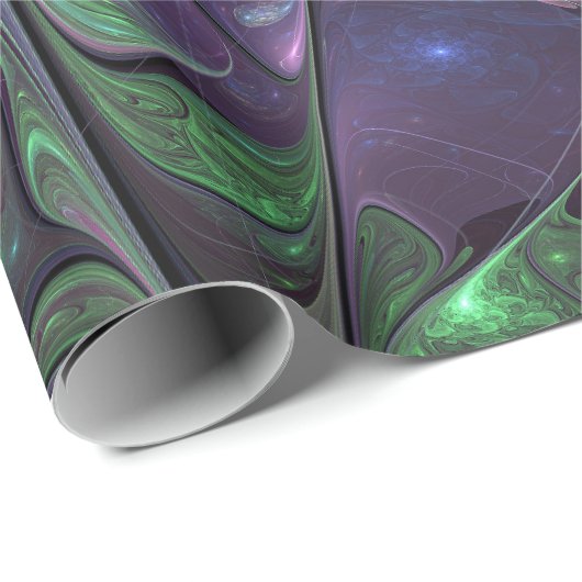 Kleurrijke glinsterende moderne Abstracte fractal  Cadeaupapier (Rol Hoek)