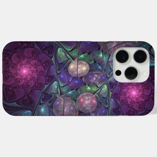 Kleurrijke glinsterende moderne Abstracte fractal  Case-Mate iPhone Case (Achterkant (horizontaal))