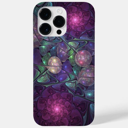 Kleurrijke glinsterende moderne Abstracte fractal Case-Mate iPhone Case (Achterkant)