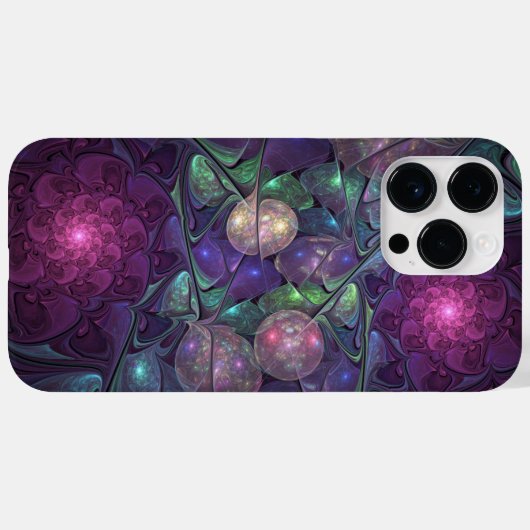 Kleurrijke glinsterende moderne Abstracte fractal  Case-Mate iPhone Case (Achterkant (horizontaal))