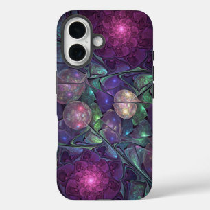 Kleurrijke glinsterende moderne Abstracte fractal  iPhone 16 Hoesje