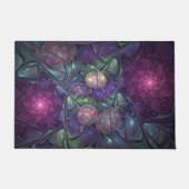 Kleurrijke glinsterende moderne Abstracte fractal Deurmat (Voorkant)
