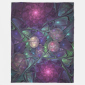 Kleurrijke glinsterende moderne Abstracte fractal Fleece Deken (Voorkant)