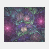 Kleurrijke glinsterende moderne Abstracte fractal  Fleece Deken (Voorkant (Horizontaal))