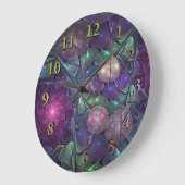Kleurrijke glinsterende moderne Abstracte fractal  Grote Klok (Hoek)