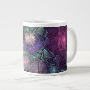 Kleurrijke glinsterende moderne Abstracte fractal Grote Koffiekop