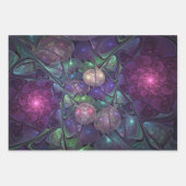 Kleurrijke glinsterende moderne Abstracte fractal  Inpakpapier Vel (Voorkant)