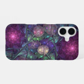 Kleurrijke glinsterende moderne Abstracte fractal iPhone 16 Hoesje (Achterkant horizontaal)