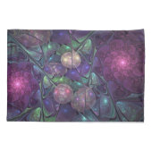 Kleurrijke glinsterende moderne Abstracte fractal  Kussensloop (Achterkant)