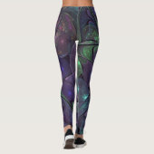 Kleurrijke glinsterende moderne Abstracte fractal  Leggings (Achterkant)