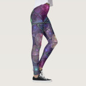 Kleurrijke glinsterende moderne Abstracte fractal  Leggings (Rechts)