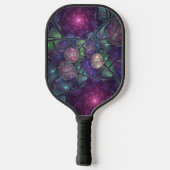 Kleurrijke glinsterende moderne Abstracte fractal  Pickleball Paddle (Achterkant)