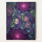 Kleurrijke glinsterende moderne Abstracte fractal Planner (Achterkant)