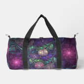 Kleurrijke glinsterende moderne Abstracte fractal  Plunjezak (Voorkant)