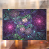 Kleurrijke glinsterende moderne Abstracte fractal  Raamsticker (Vel 2)