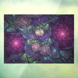 Kleurrijke glinsterende moderne Abstracte fractal  Raamsticker