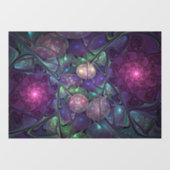 Kleurrijke glinsterende moderne Abstracte fractal  Raamsticker (Vel)