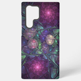 Kleurrijke glinsterende moderne Abstracte fractal  Samsung Galaxy Hoesje