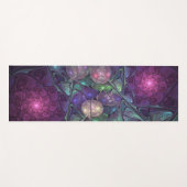 Kleurrijke glinsterende moderne Abstracte fractal  Yogamat (Voorkant (horizontaal))