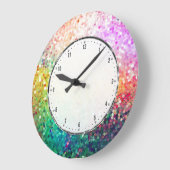 Kleurrijke Glitter-afdrukken Grote Klok (Hoek)