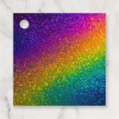 Kleurrijke Glitter Art Gift Labels (Voorkant)